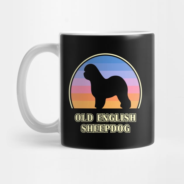 Old English Sheepdog Vintage Sunset Dog by millersye